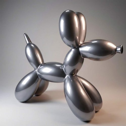 Balloon Dog Large Decorative Figure – Silver