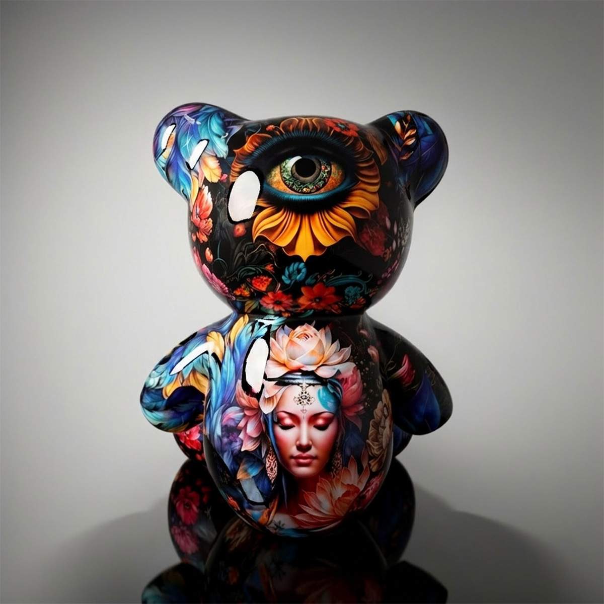 Small Sitting Bear - India Motif - Image 2