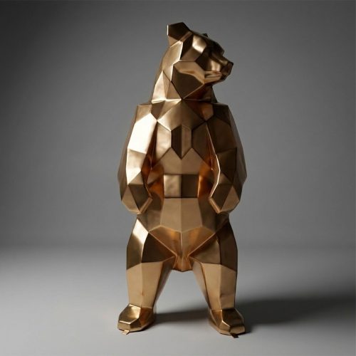 Large Figure – Square Bear – Gold