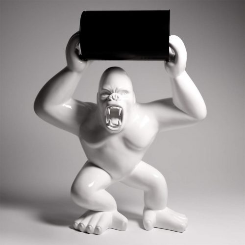Big Fiberglass Gorilla with Barrel