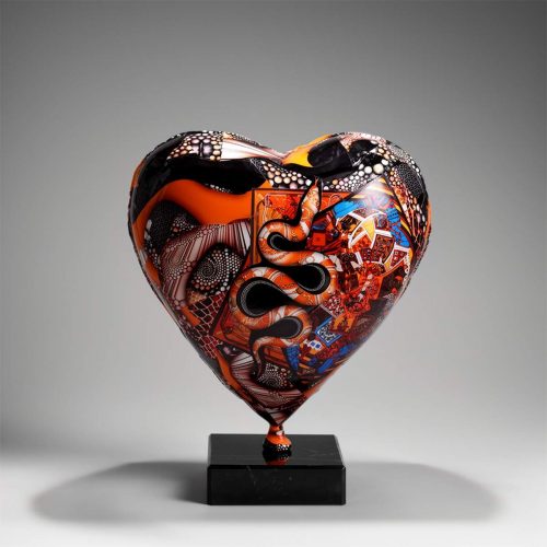 Decorative Heart-Shaped Balloon Figurine