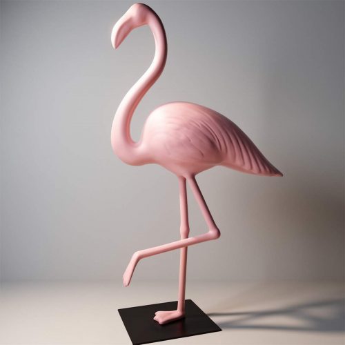 Large 3D Decorative Flamingo - Fuchsia
