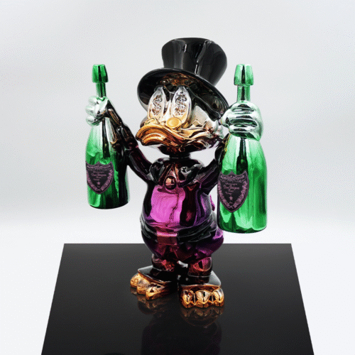 Decorative Figure – Mini Scrooge McDuck in Chrome