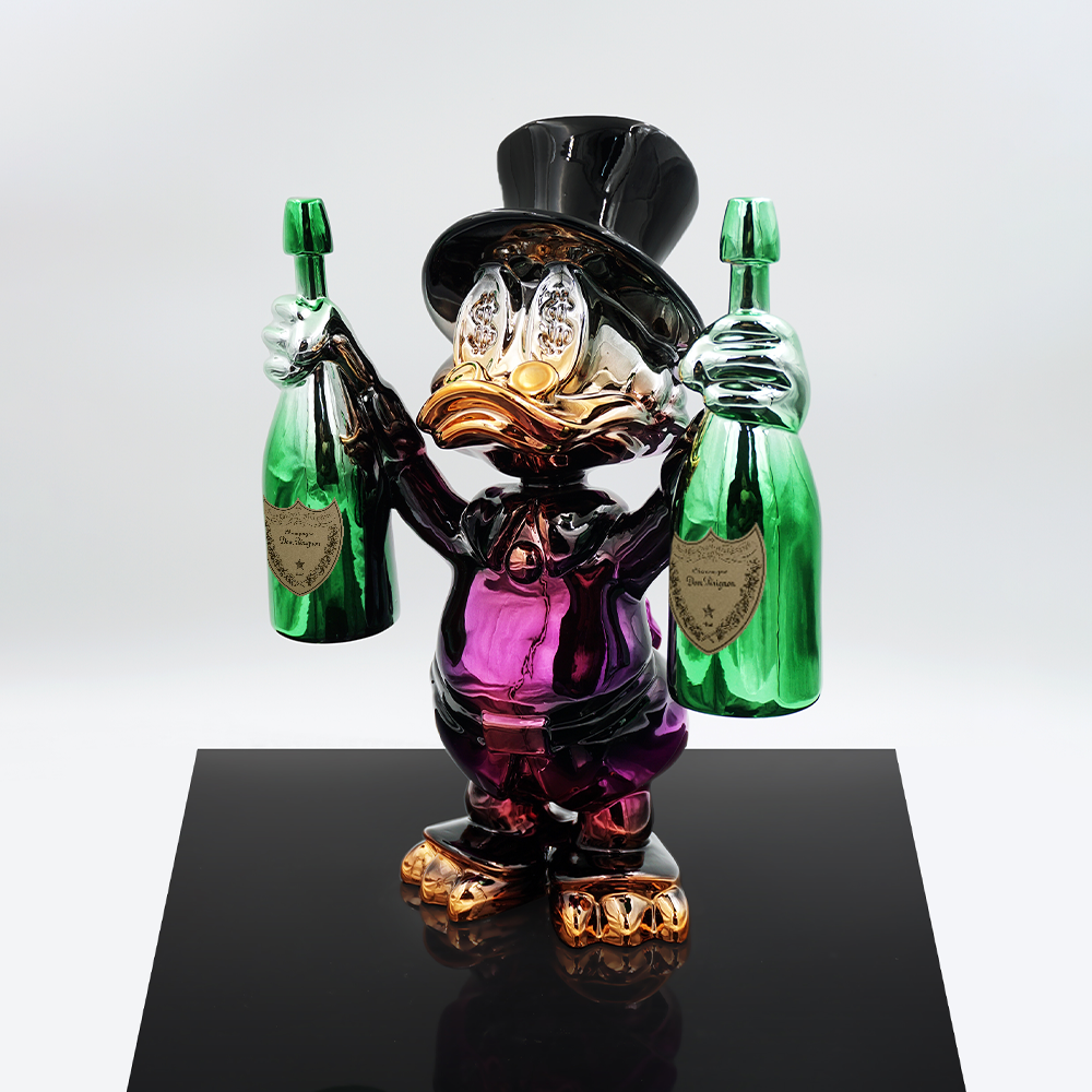 Decorative Figure – Mini Scrooge McDuck in Chrome 3 Decorative Figure – Mini Scrooge McDuck in Chrome - Image 3