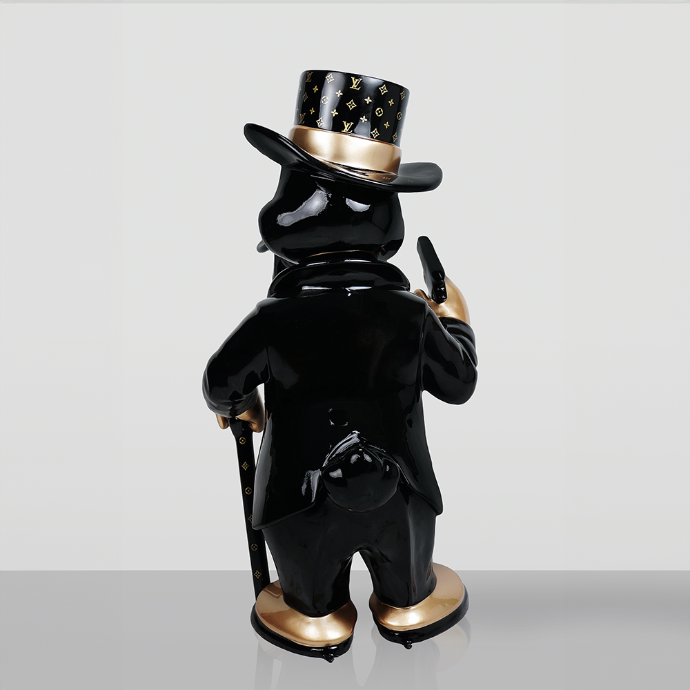 Decorative Figure – Al Capone Duck Black & Gold 3 Decorative Figure – Al Capone Duck Black & Gold - Image 3