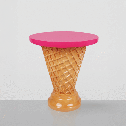 Wafer table for an ice cream shop