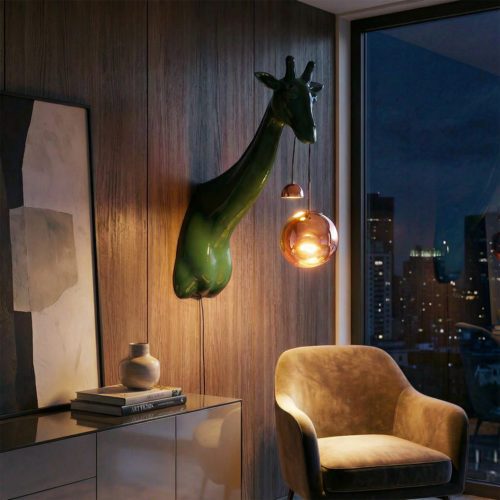Decorative Lamp Giraffe on the Wall