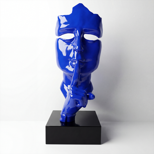 Large Mask on Stand – Blue