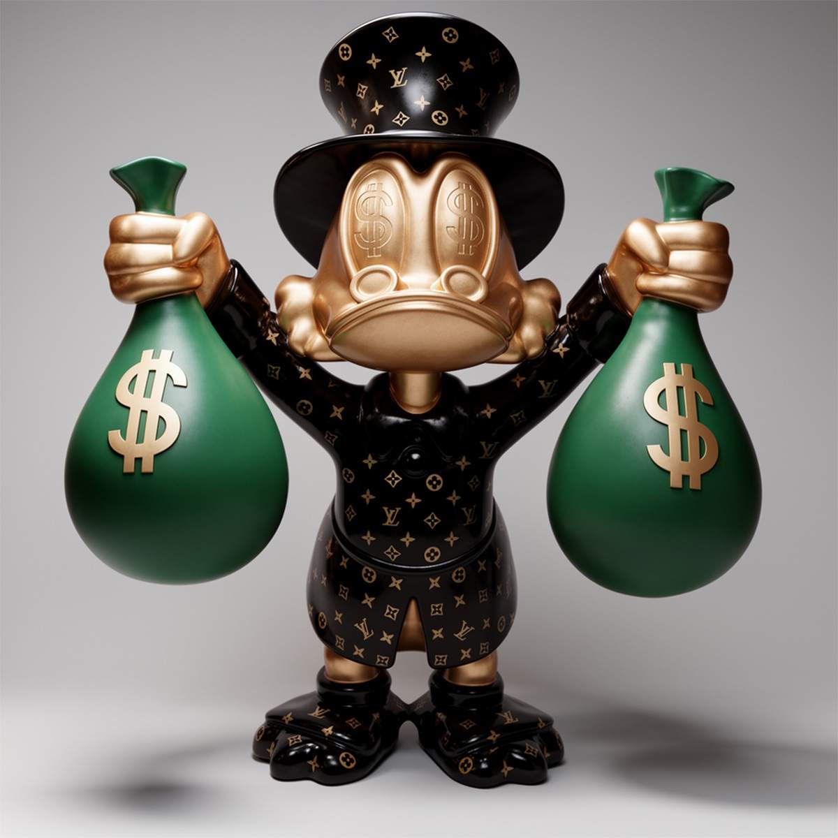 Decorative Figure – Small Scrooge McDuck with Money Bags - Image 2