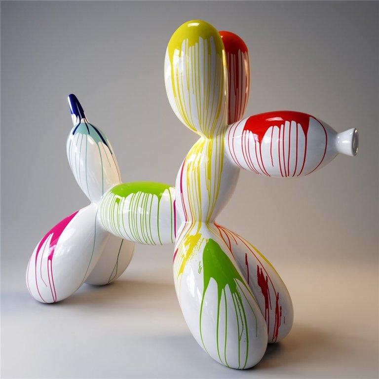 Balloon Dog - Large Decorative Figure - White Trash