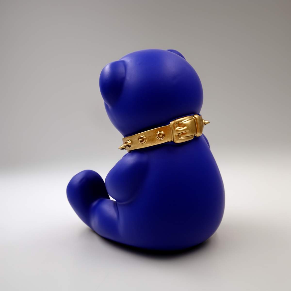 Decorative Bear H 31 cm Blue Matte Figure - Image 2