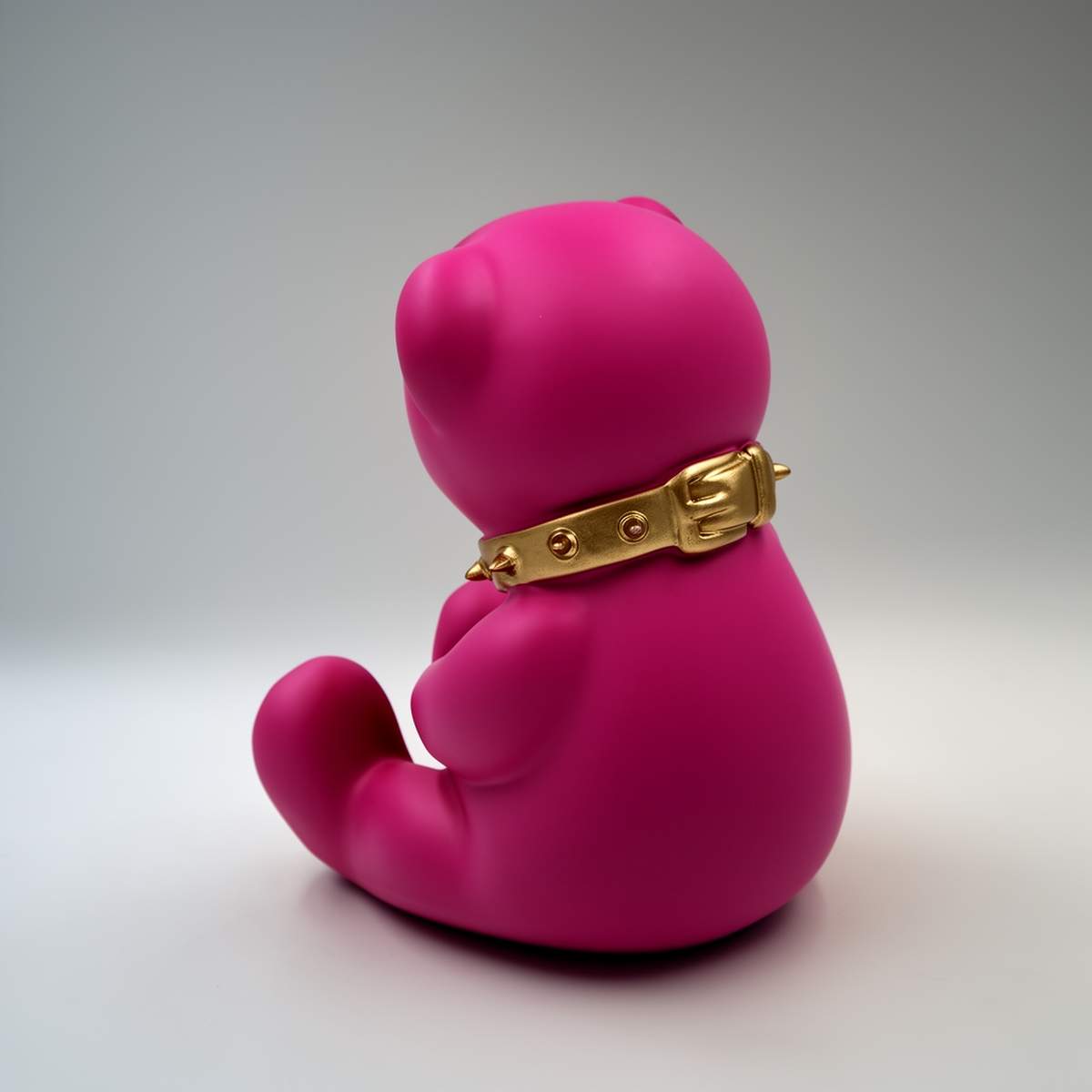 Decorative Bear H 31 cm Pink Matte Figure - Image 2