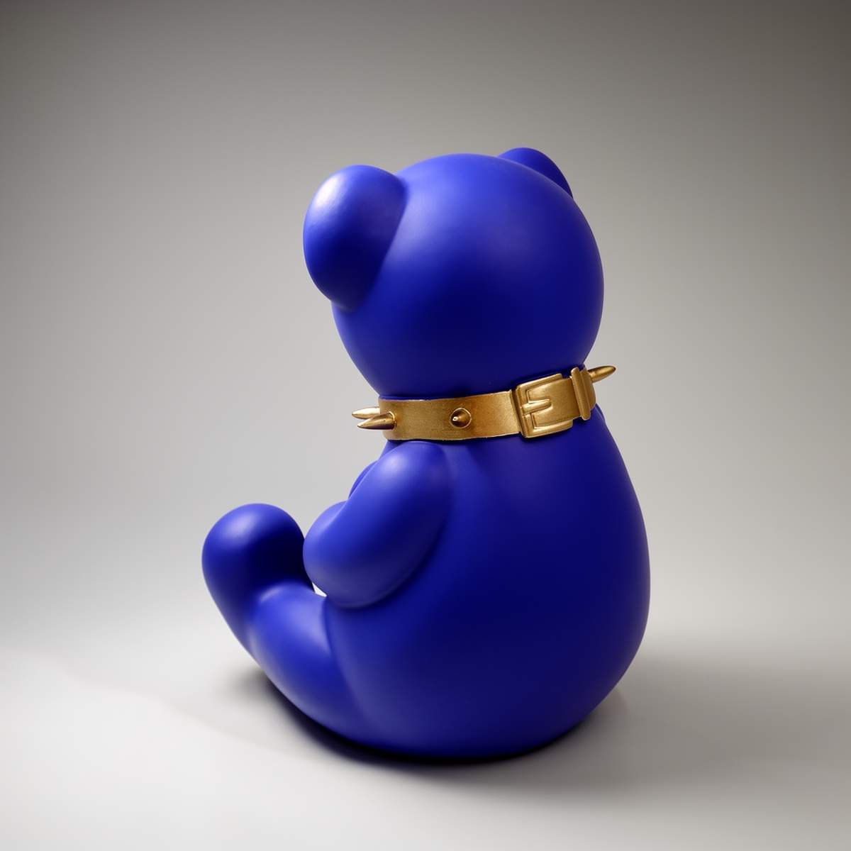 Decorative Bear H 45 cm Blue Matte Figure - Image 2