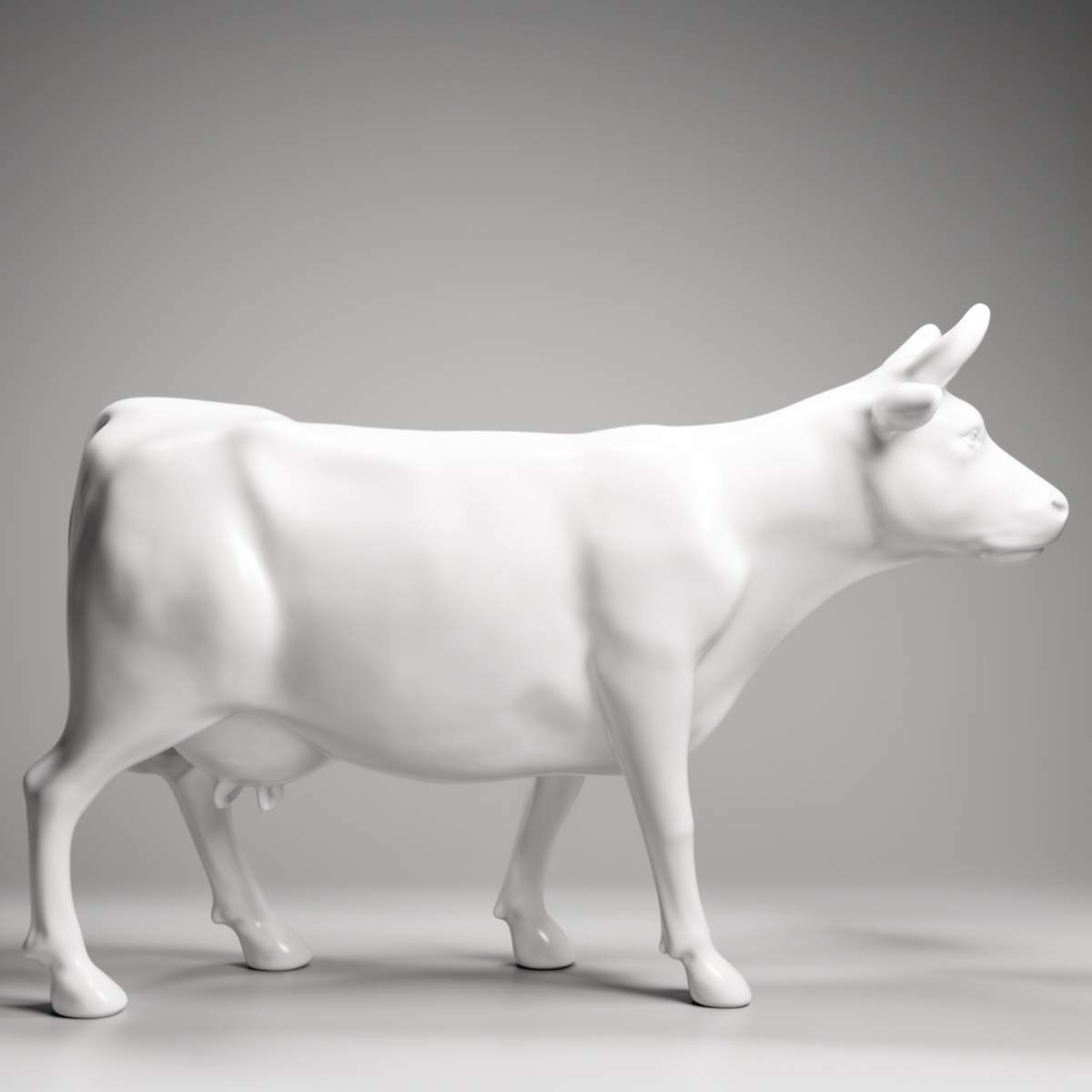 Large cow figure - monochrome - Image 2