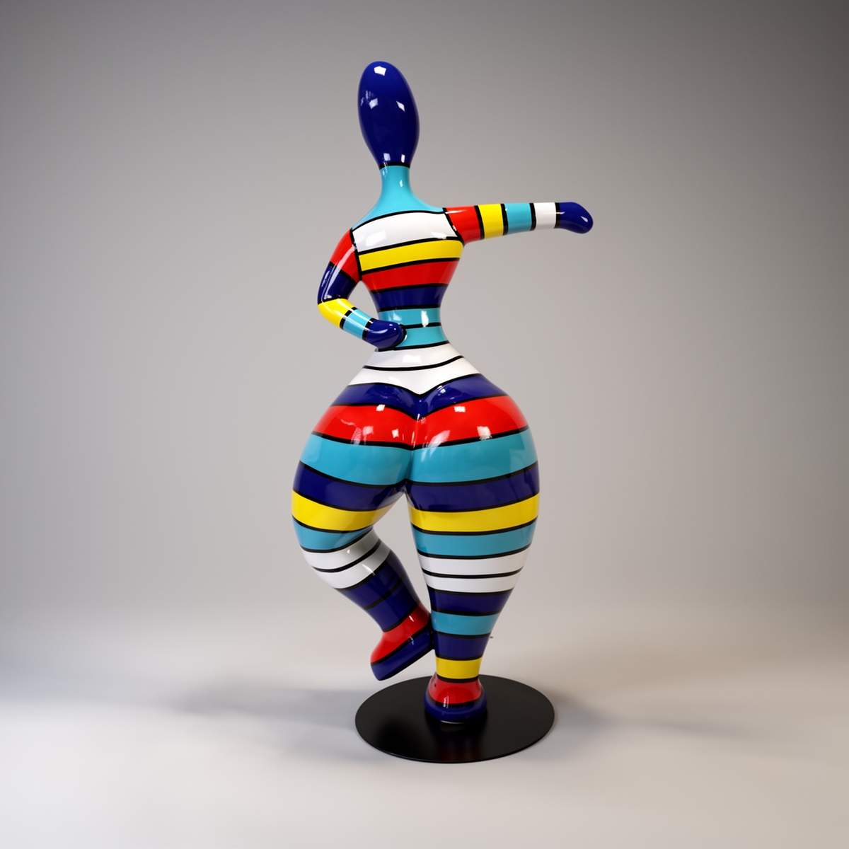 Large figure of a doll in stripes - Image 2