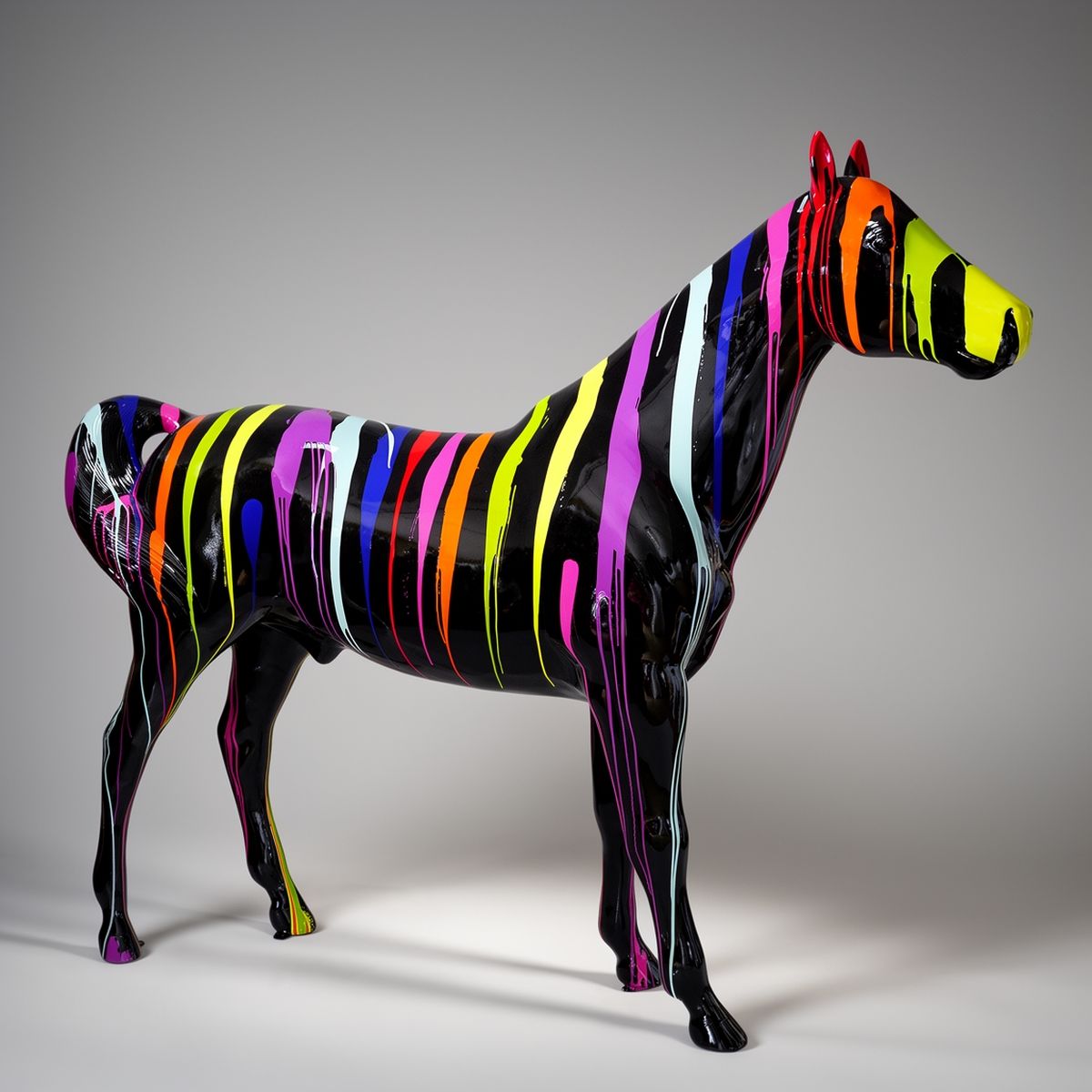 Colorful Life-Size Horse Statue - Image 5