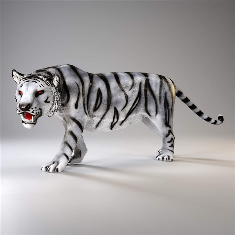 Natural Standing Tiger - Gray