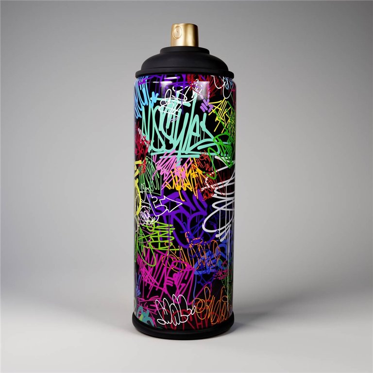 Graffiti-themed spray
