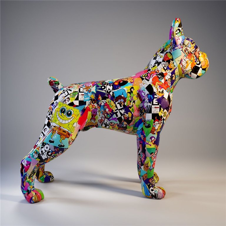 Standing Boxer Dog L - Cartoon