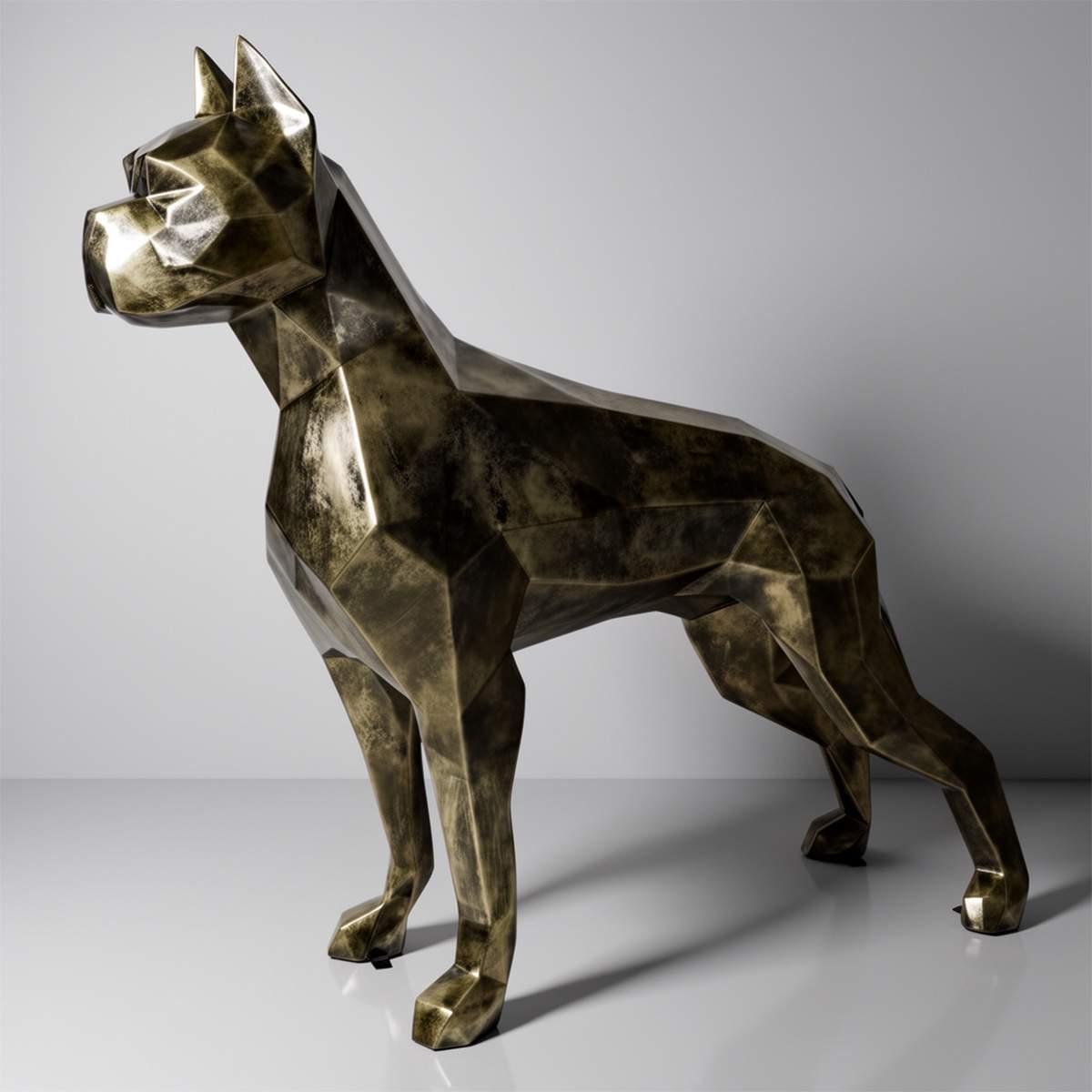 Large Geometric Figure - Boxer Dog - Image 3