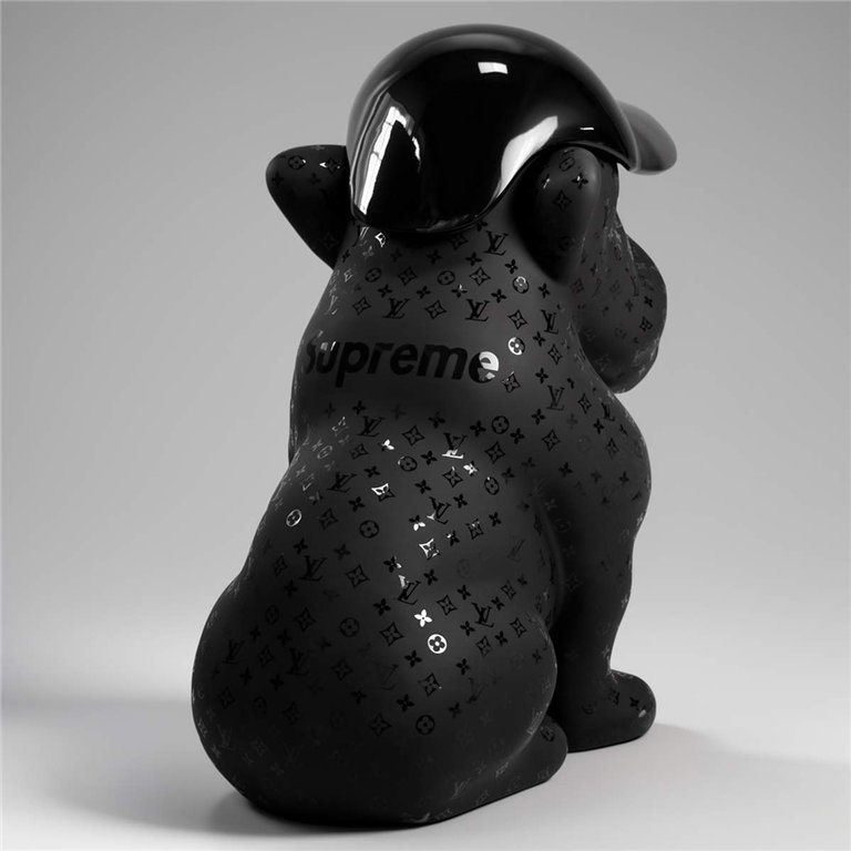 Dog Bulldog with Cap - Matte