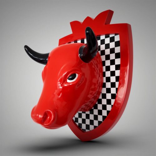 Fiberglass Advertising / Decoration Bull Head Figure