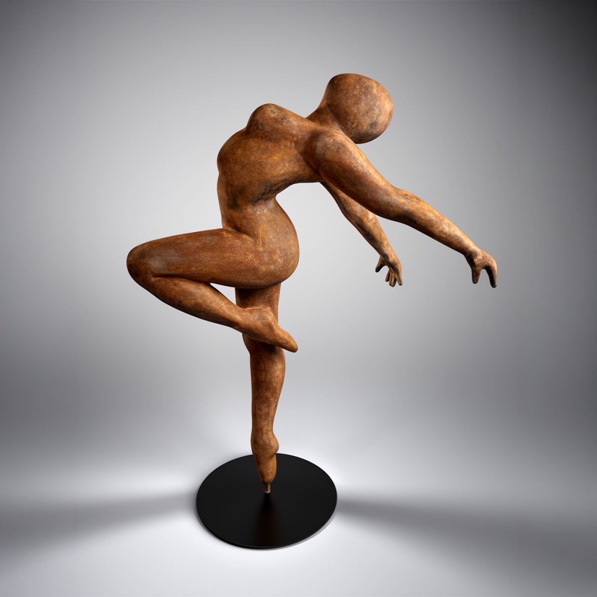 Ballerina Rust Decorative Figure
