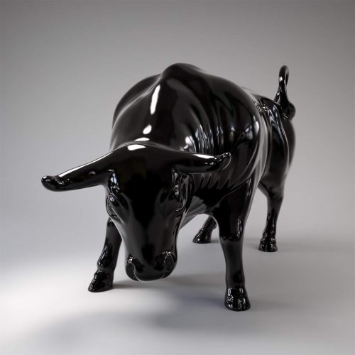 Bull Fiberglass Animal Figure - Single Color