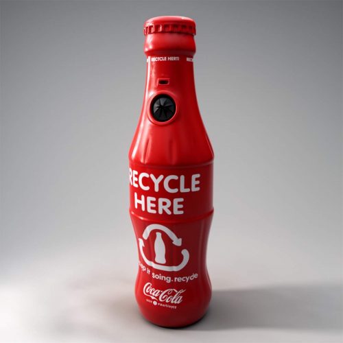 Advertising Coca Cola Recycle Fiberglass Bottle