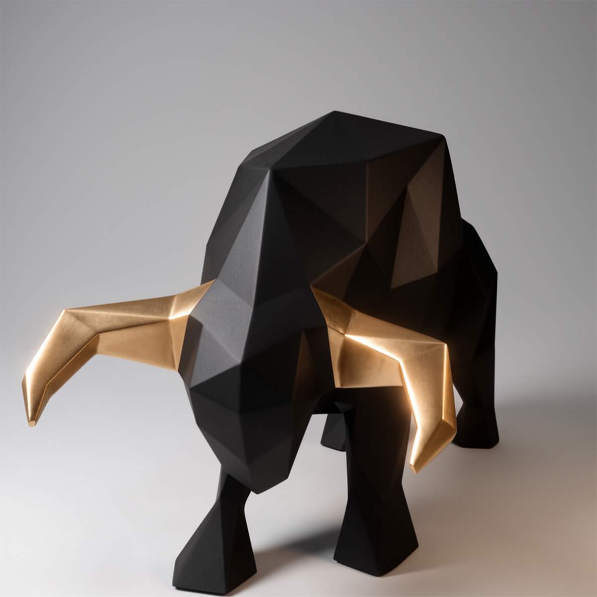 Large Geometric Bull Figure - Image 2