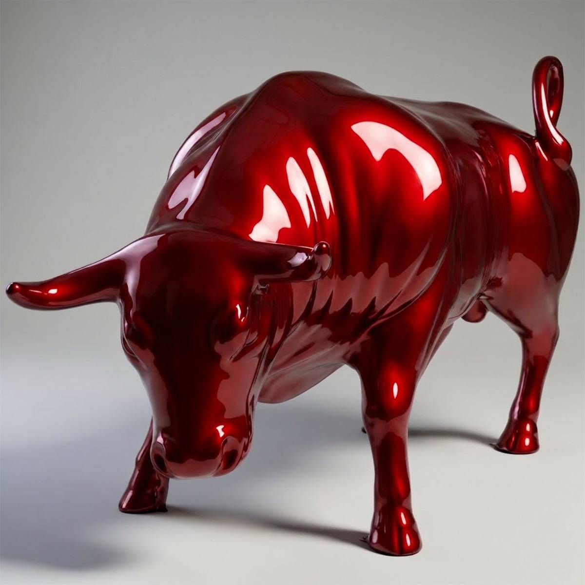 Life-Size Bull - Cherry