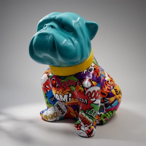 Bulldog Angelo 60cm dog - pop art