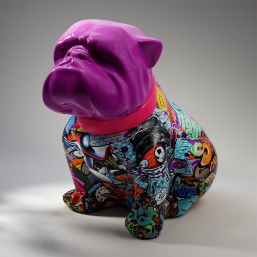 Bulldog Angelo 60cm dog - graffiti