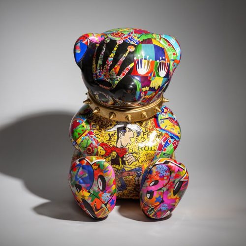 Artystyczna Figura Misia Siedzącego Rolex - tył