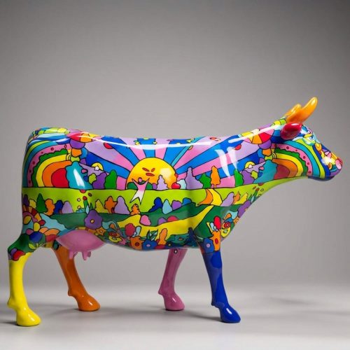 Figura Artystyczna Krowa - Słoneczny Pejzaż
